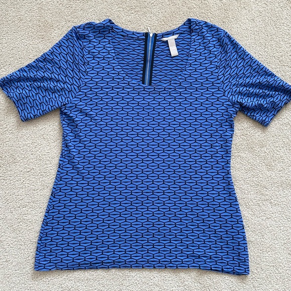 NWOT Banana Republic Geometric Print Top - size XL - Picture 3 of 7